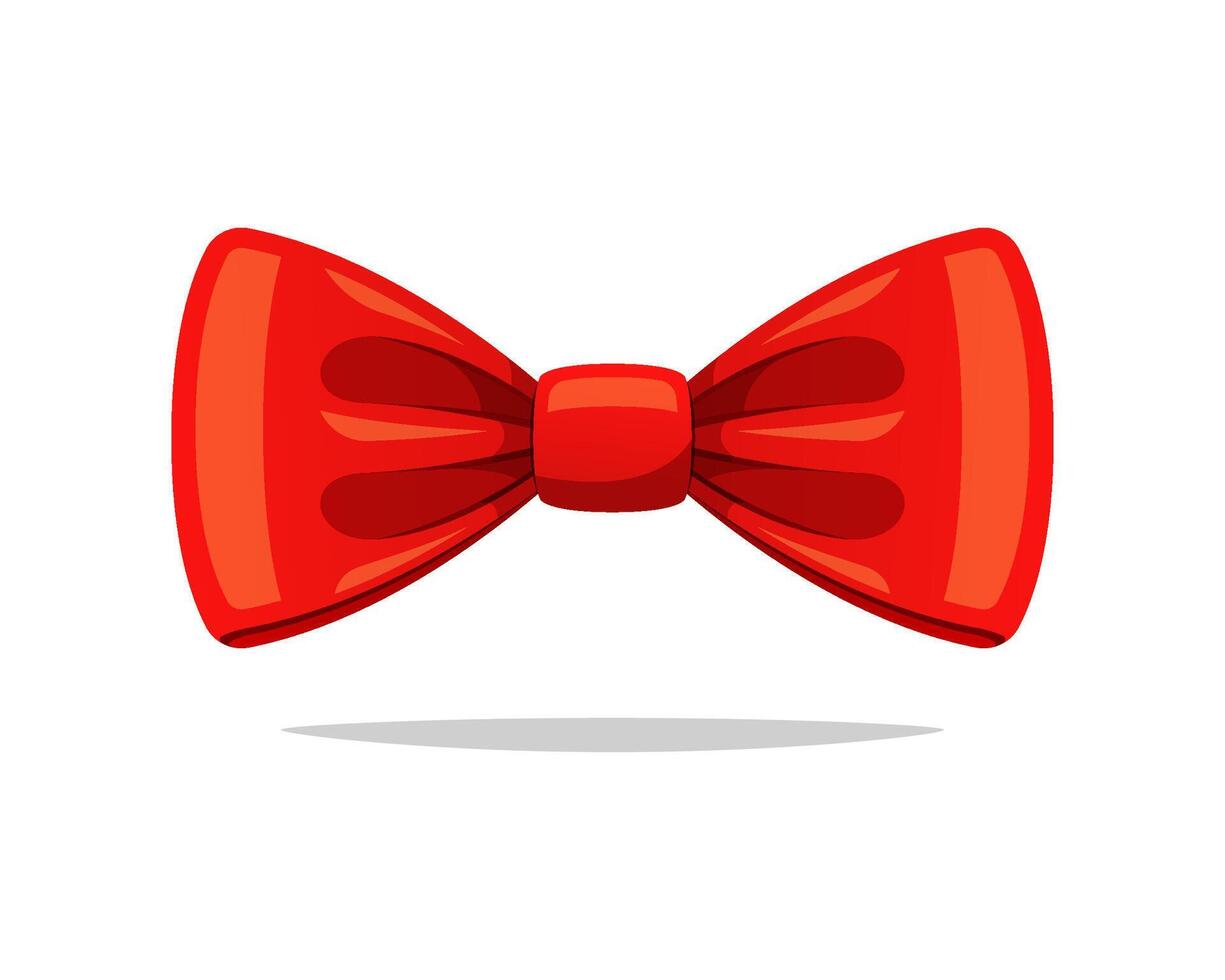 Red bowtie isolated on white background. vector