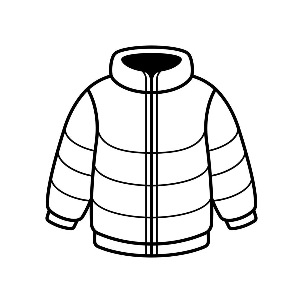 Winter jacket icon isolated on white background vector