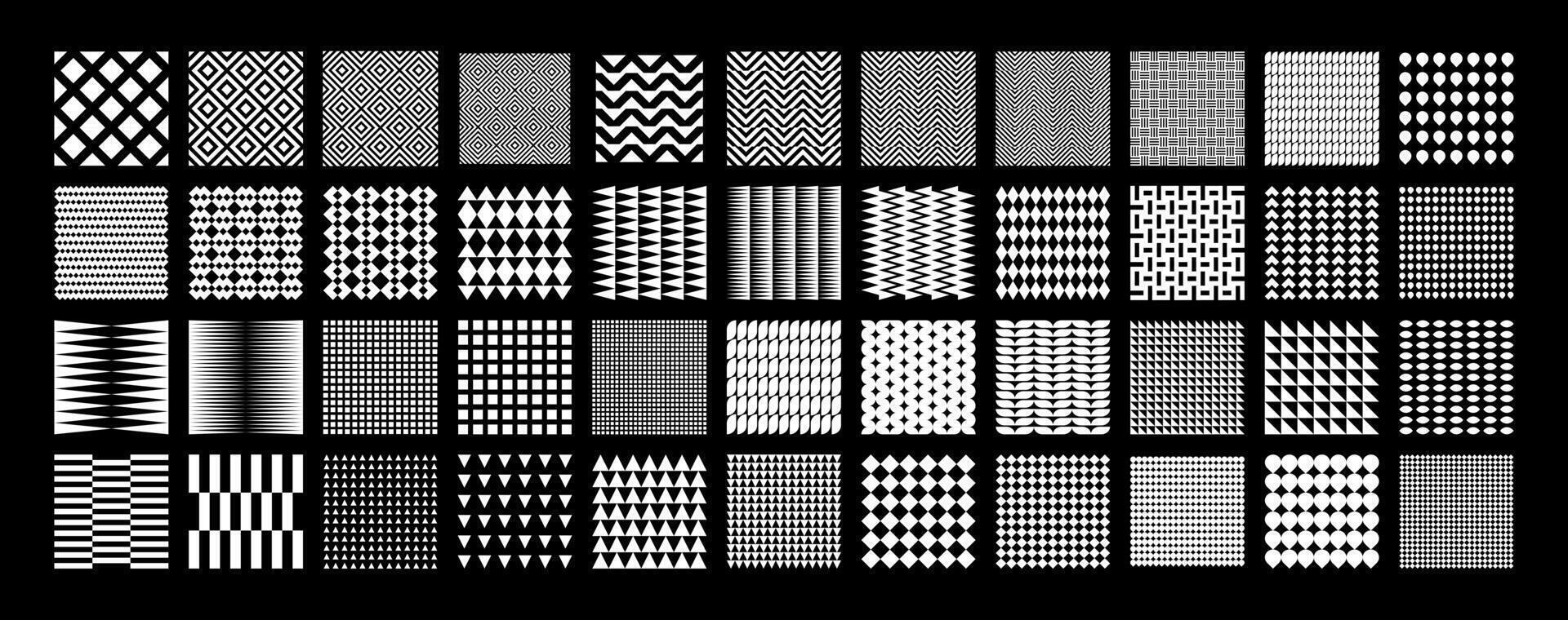 Modern memphis abstract seamless pattern design set vector