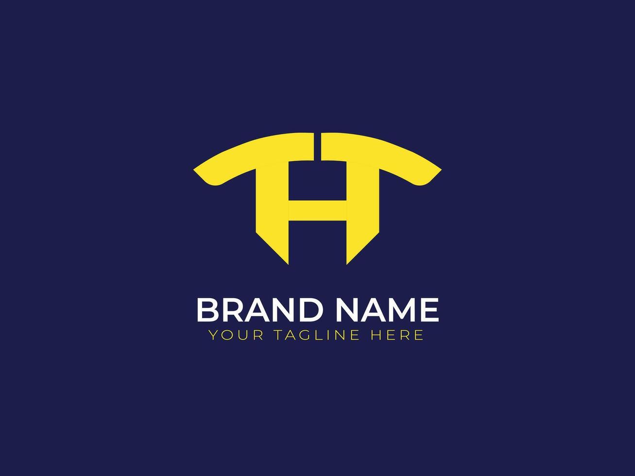TH letter monogram business logo design vector