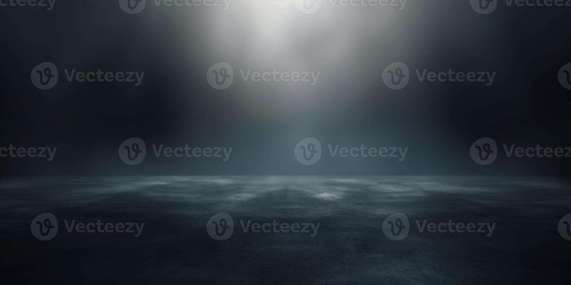 The dark stage shows, dark background, an empty dark scene, neon light, and spotlights. The concrete floor and studio room with smoke float up the interior texture. High quality photo