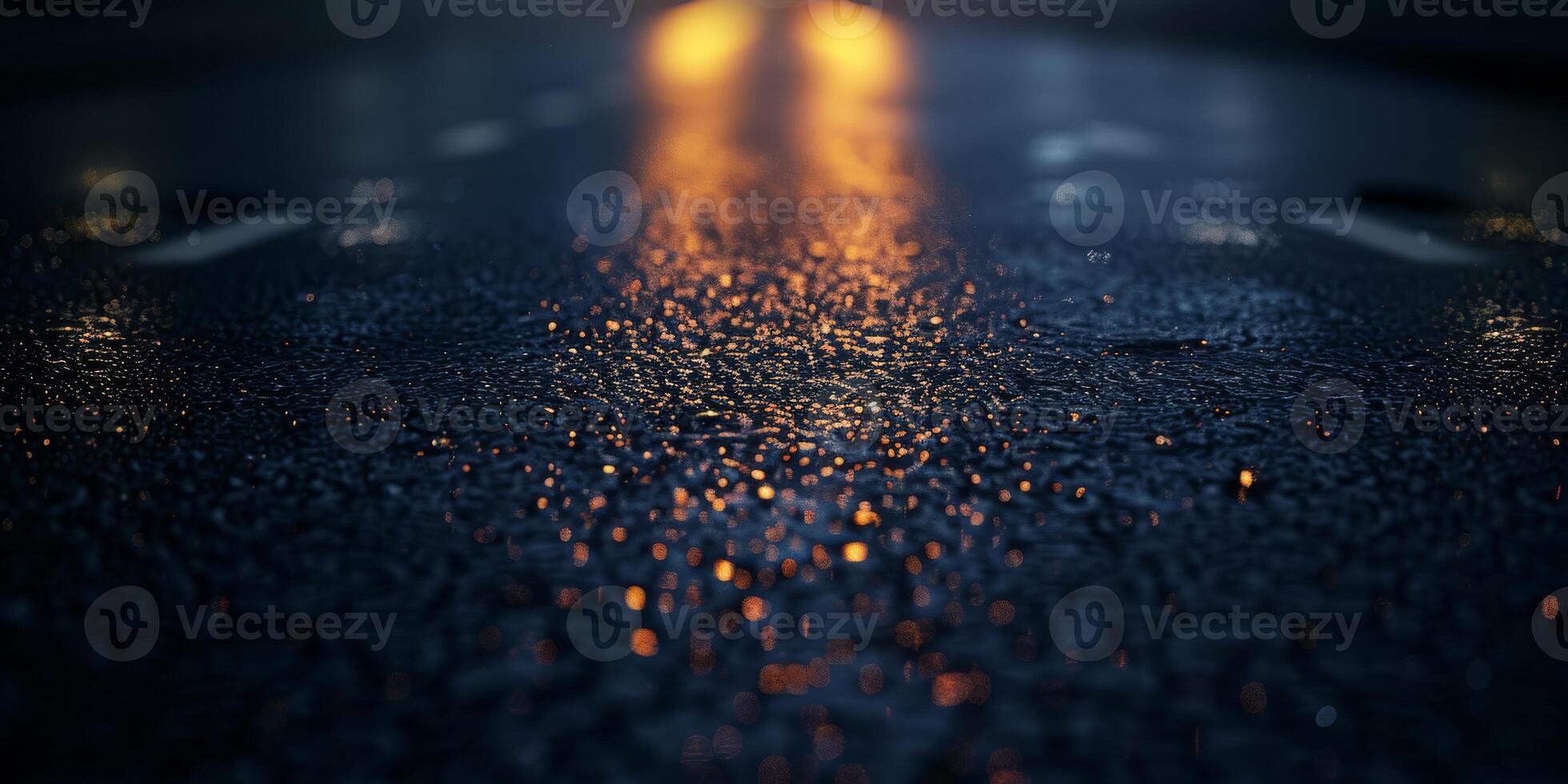 Wet asphalt, reflection of neon lights, a searchlight, smoke. Abstract light in a dark empty street with smoke, smog. Dark background scene of empty street, night view, night city. High quality photo