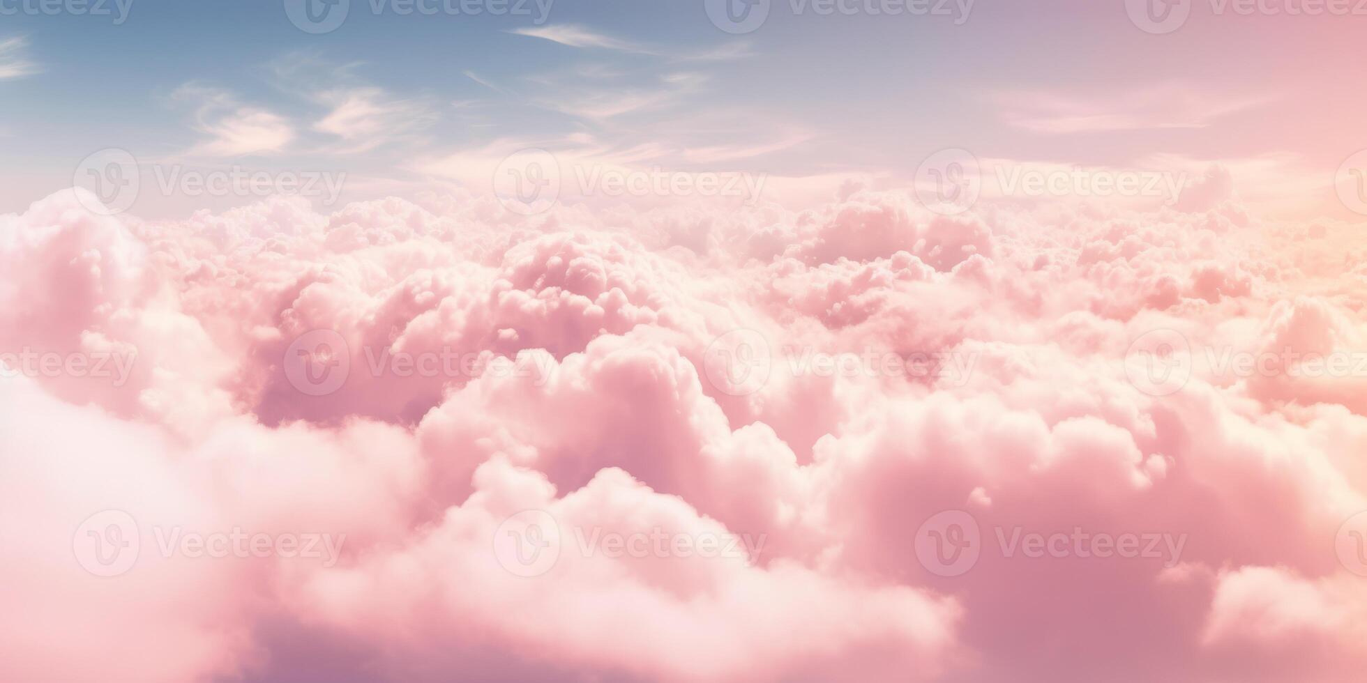 Romantic pink sky background. Clouds soft on sunset. Abstract background. Textured background, clouds, clouds, children's wallpaper. Prints, wallpapers, posters, cards. High quality photo