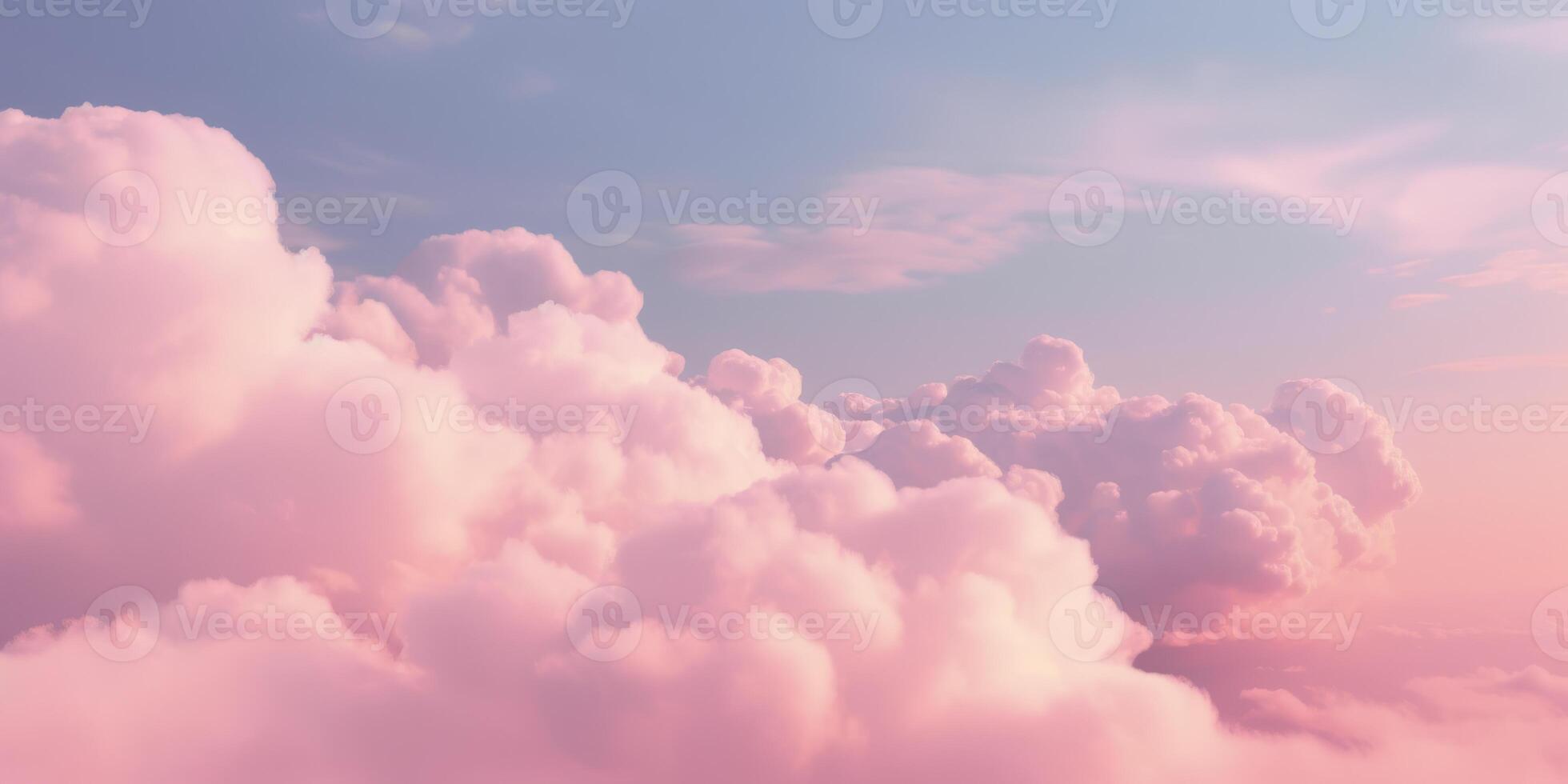 Romantic pink sky background. Clouds soft on sunset. Abstract background. Textured background, clouds, clouds, children's wallpaper. Prints, wallpapers, posters, cards. High quality photo