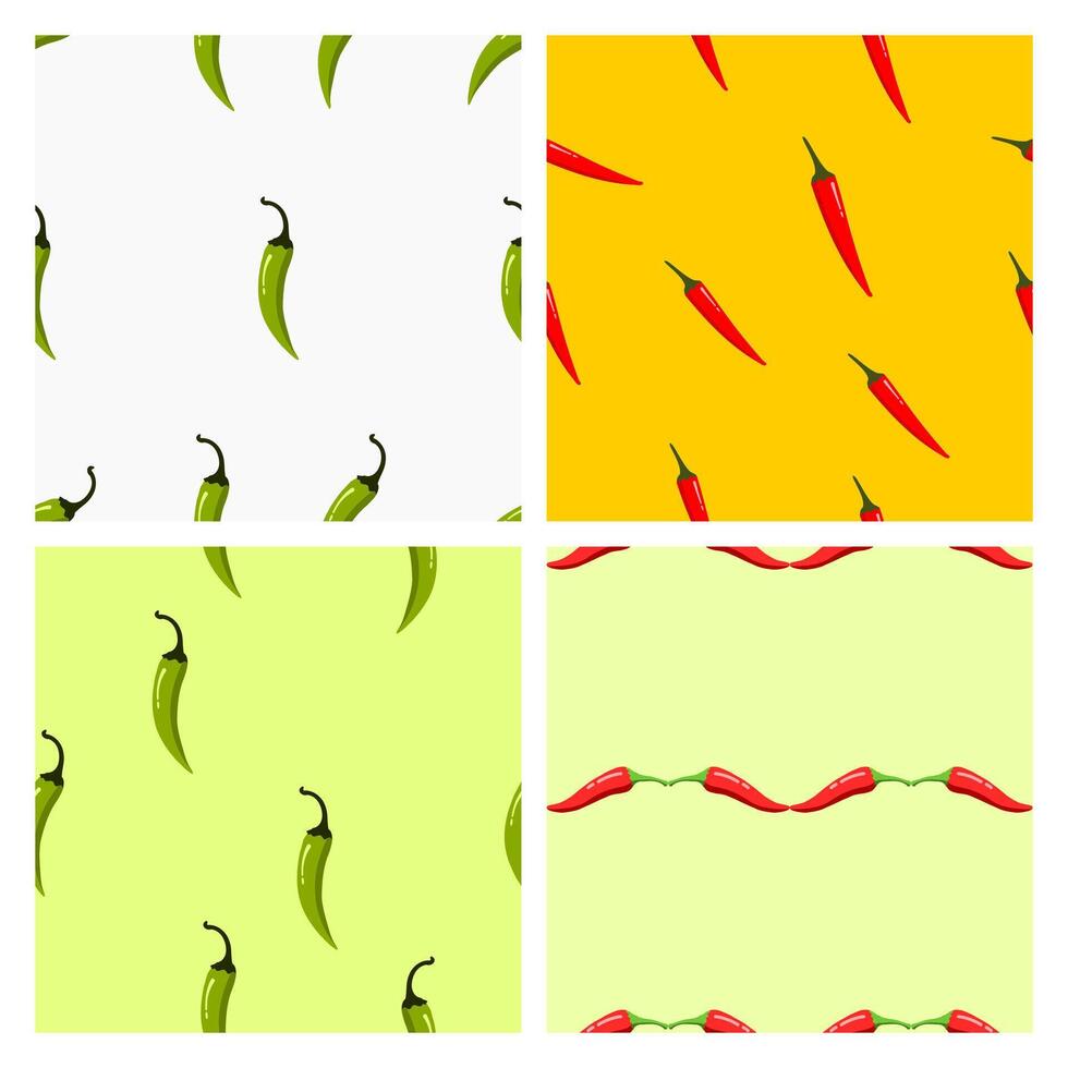 a seamless pattern with chili icons. Suitable for decorating restaurants or vegetable and fruit shops vector