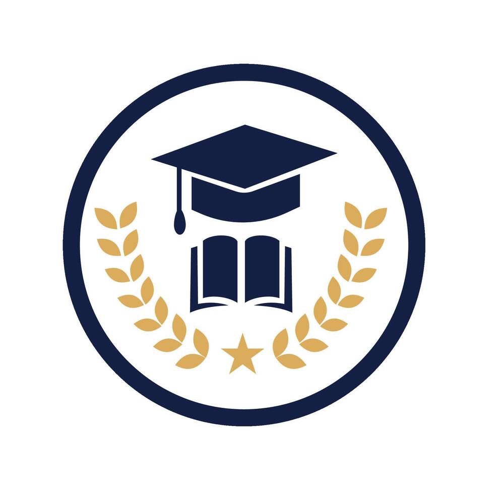 school academy logo emblem template vector