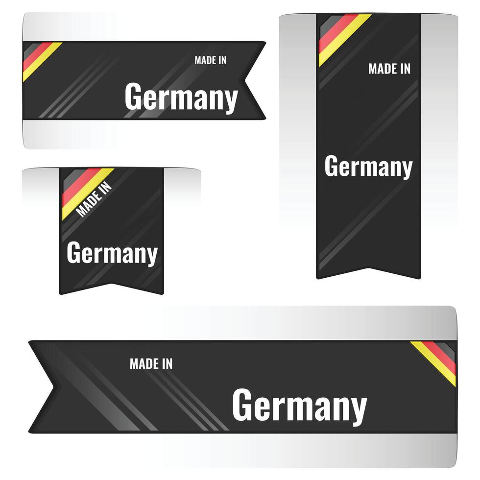 Set of Made in Germany labels, signs. Modern Germany made in stamp vector