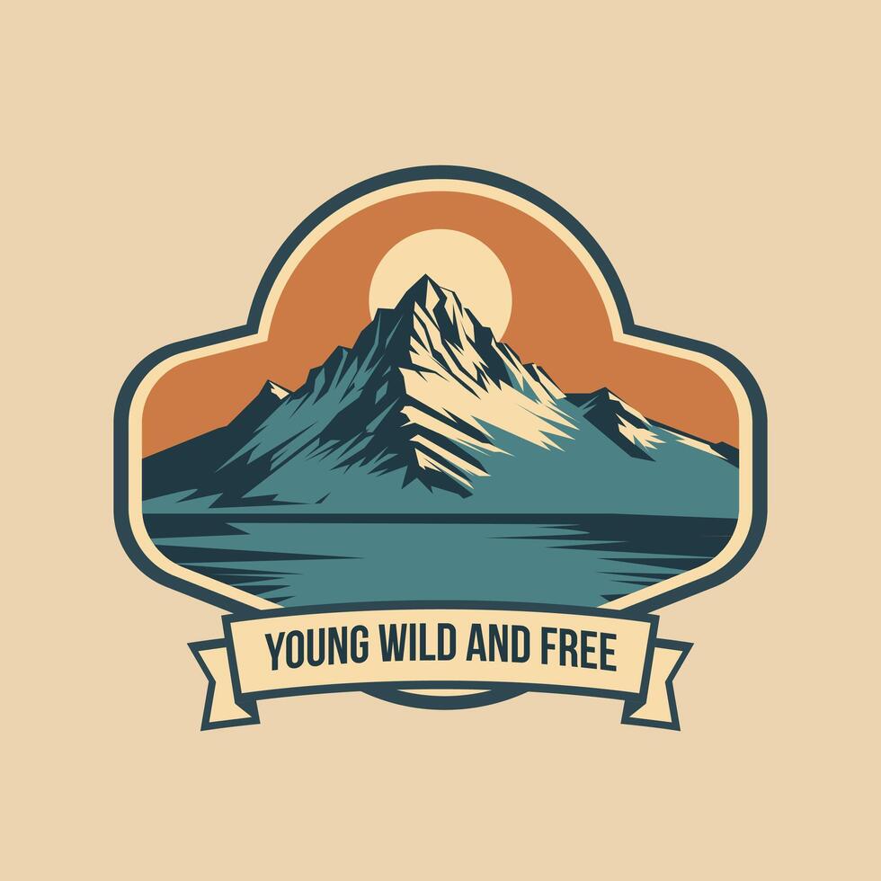 Mountain logo emblem vector