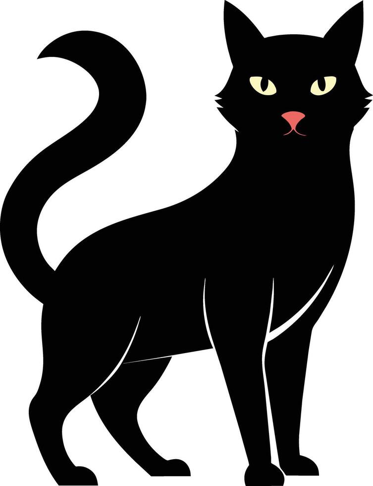 Cat Silhouette Clean and Elegant design vector