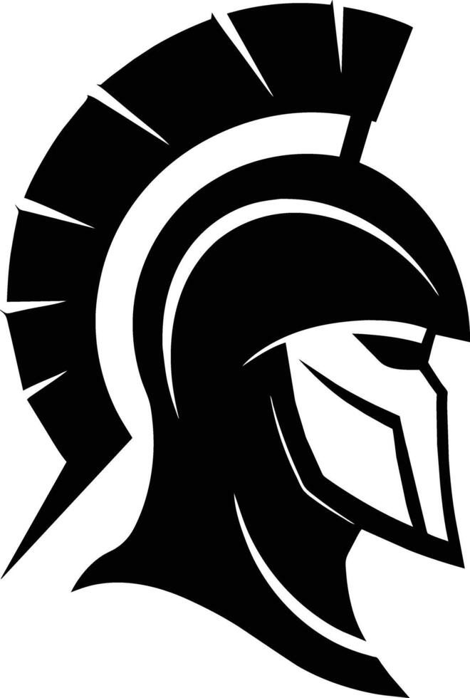 Spartan Helmet Silhouette illustration Perfect for Logos, Branding, Print, Web, Merchandise and Apparel Designs vector