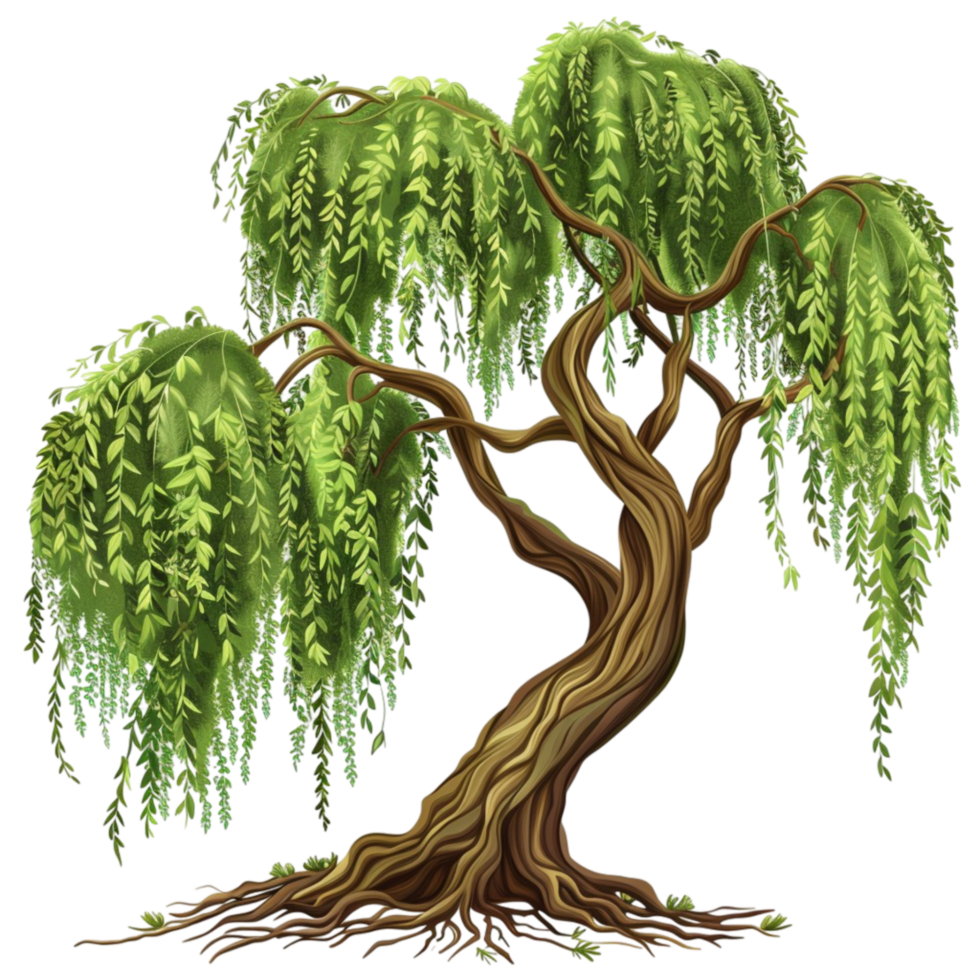 Sculpted by Wind The Beauty and Majesty of Willow Trees png
