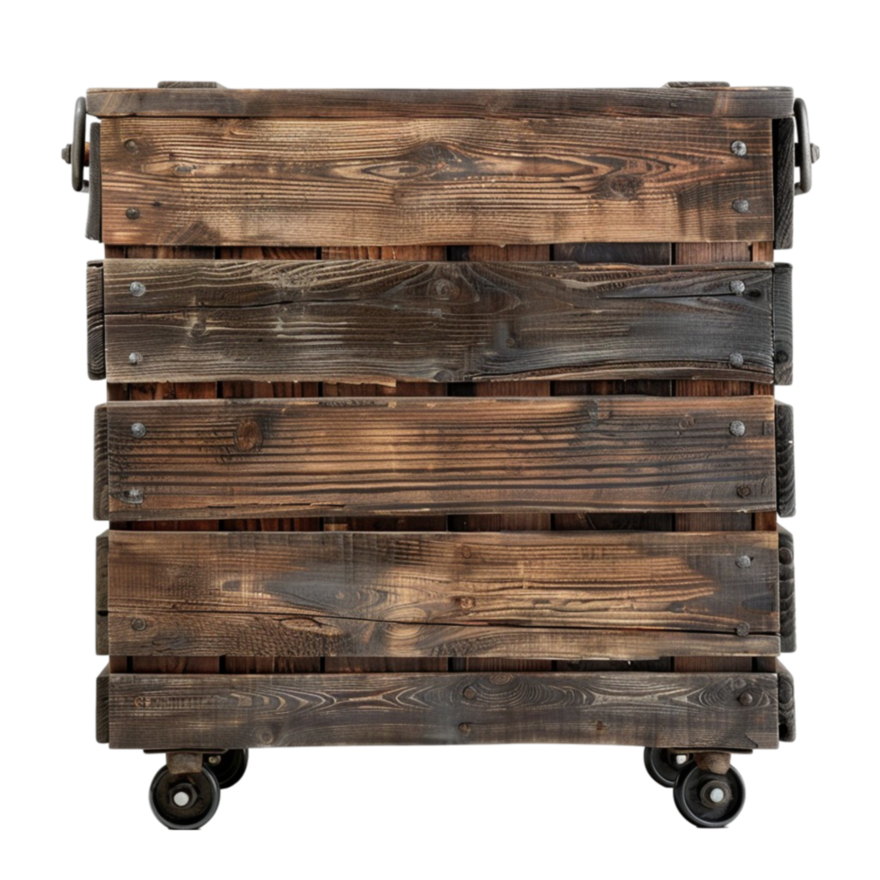 Rolling in Style Industrial Wooden Casters for Unique Home Decor png