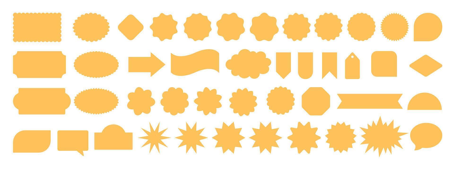 Labels set. Stickers, tags banners, promotion media design. Sale, discount, special offer, price vector
