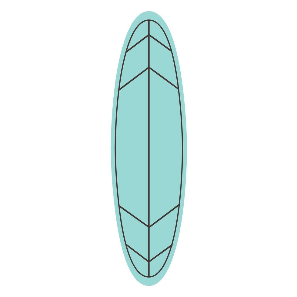 Surfboard. Summer and beach leisure vector