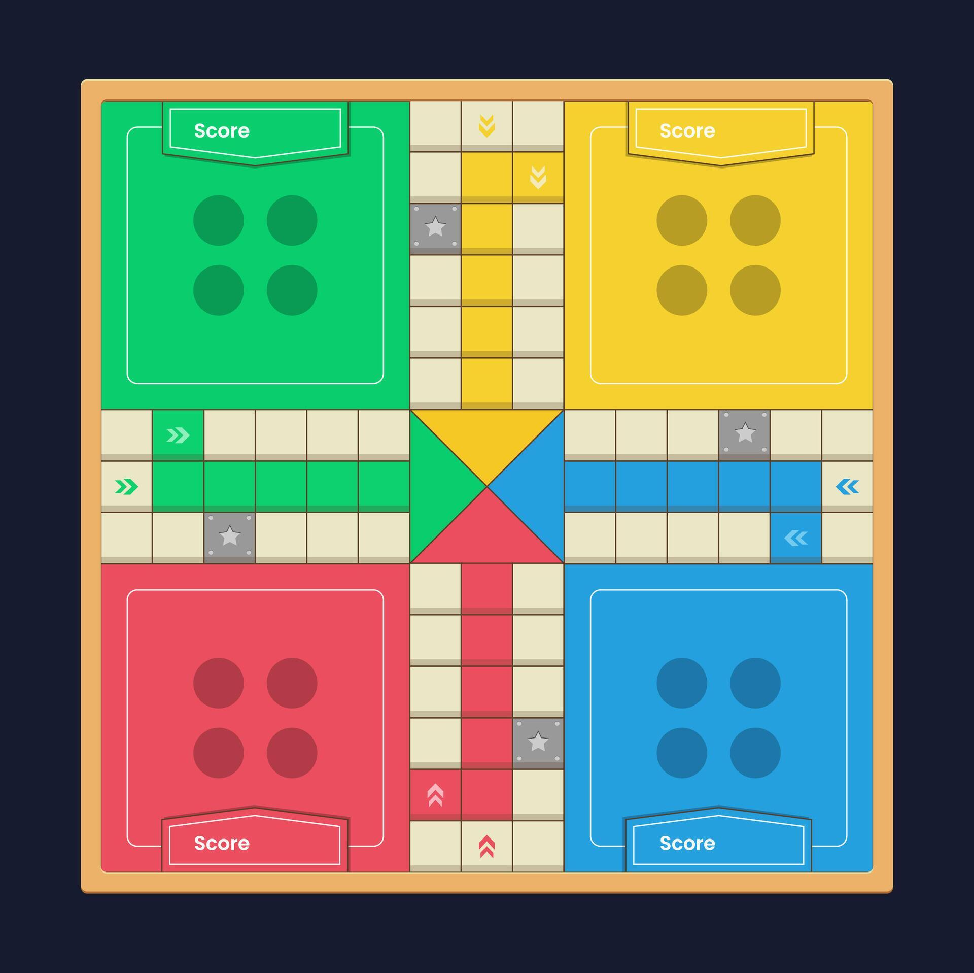 Ludo Game Board for Mobile Or Web Game 45828044 Vector Art at Vecteezy