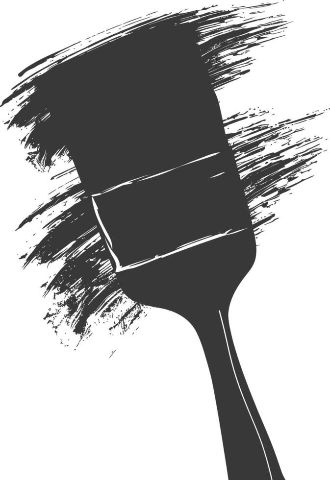 Silhouette brush for painting black color only vector