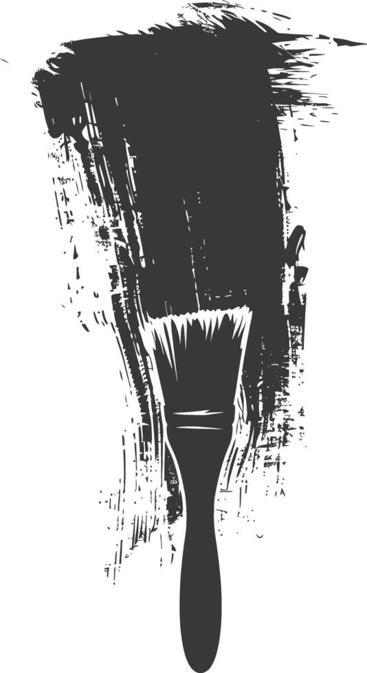 Silhouette brush for painting black color only vector