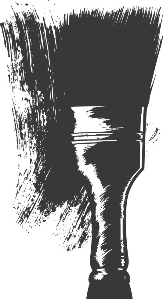 Silhouette brush for painting black color only vector