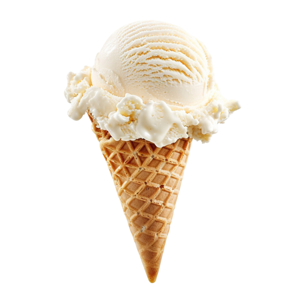 ice cream in a waffle cone png