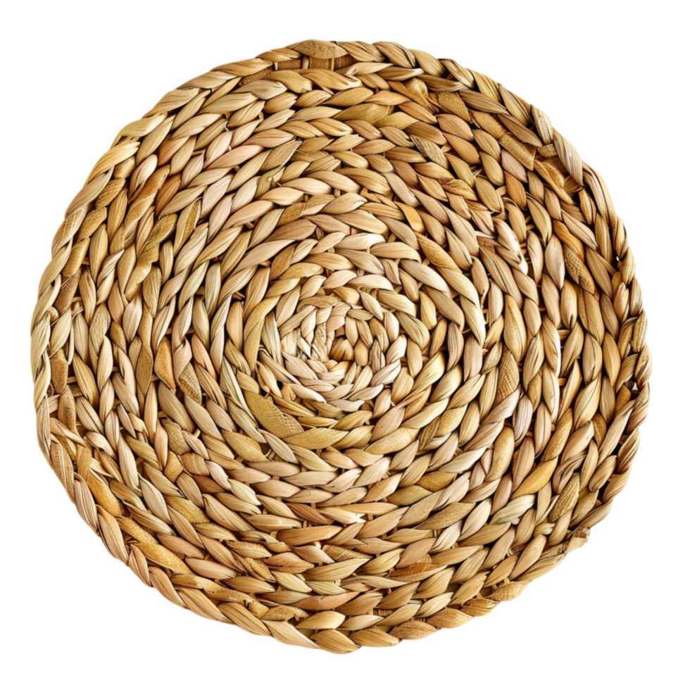 a round wicker basket png