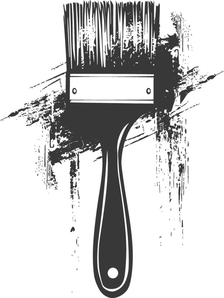 Silhouette brush for painting walls black color only vector