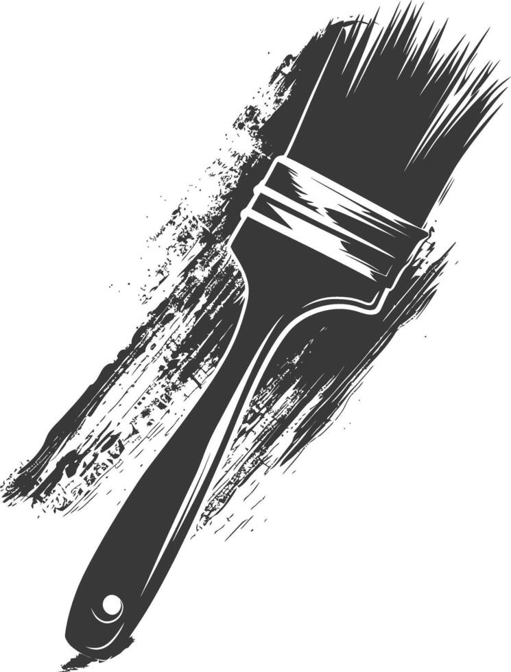 Silhouette brush for painting walls black color only vector