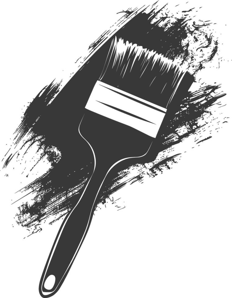 Silhouette brush for painting walls black color only vector
