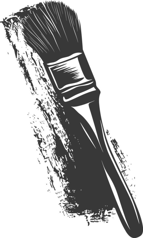 Silhouette brush for painting black color only vector