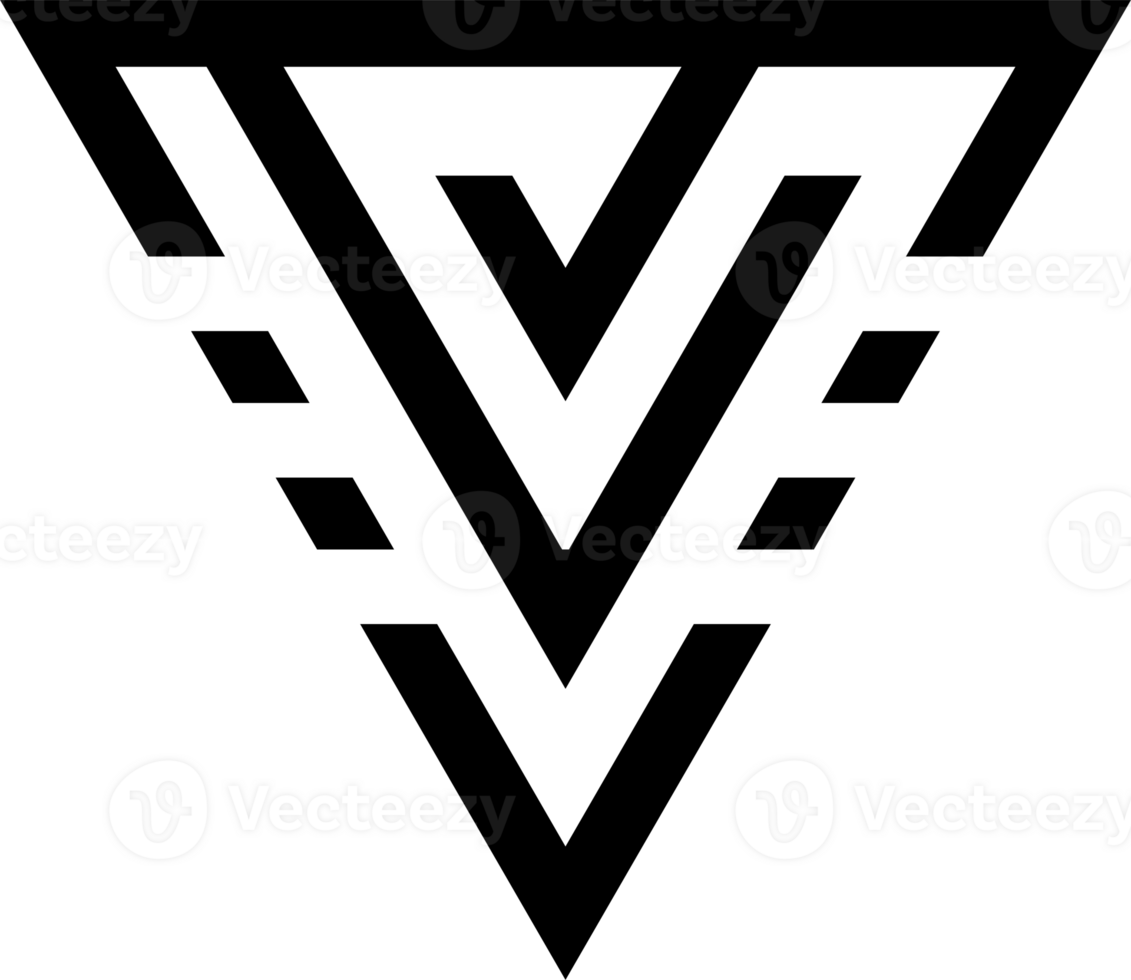 Abstract triangle design element. Decorative geometric pyramid shape, triangular patterned, stylized form png