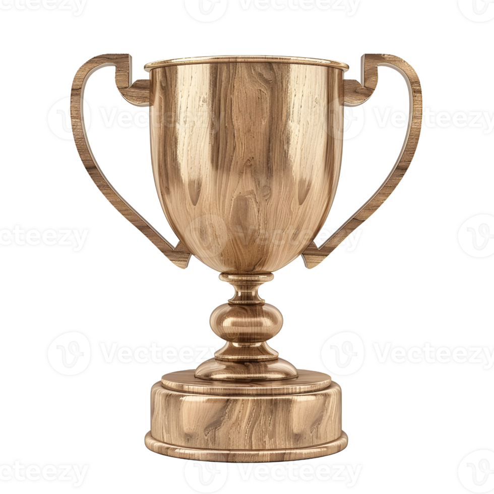 Vintage Wooden Trophy Cup png