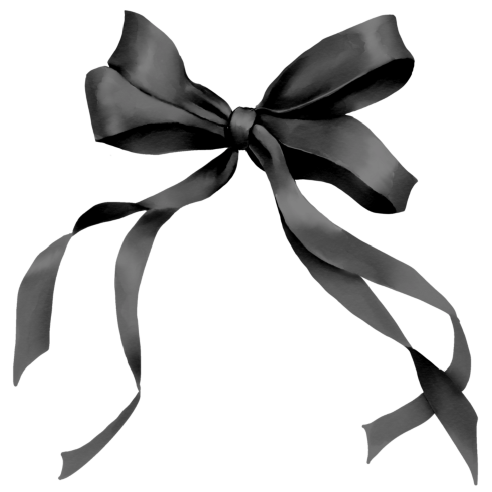 ribbon bow black png