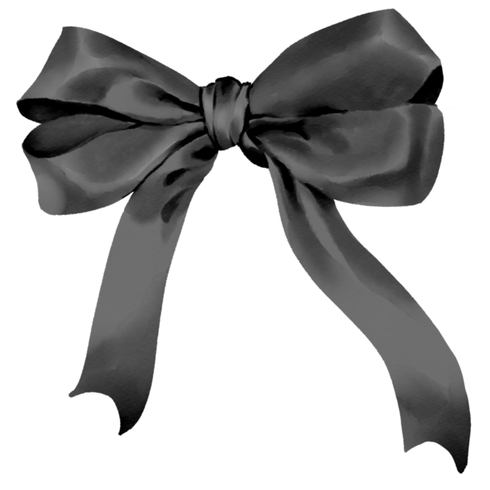 ribbon bow black png