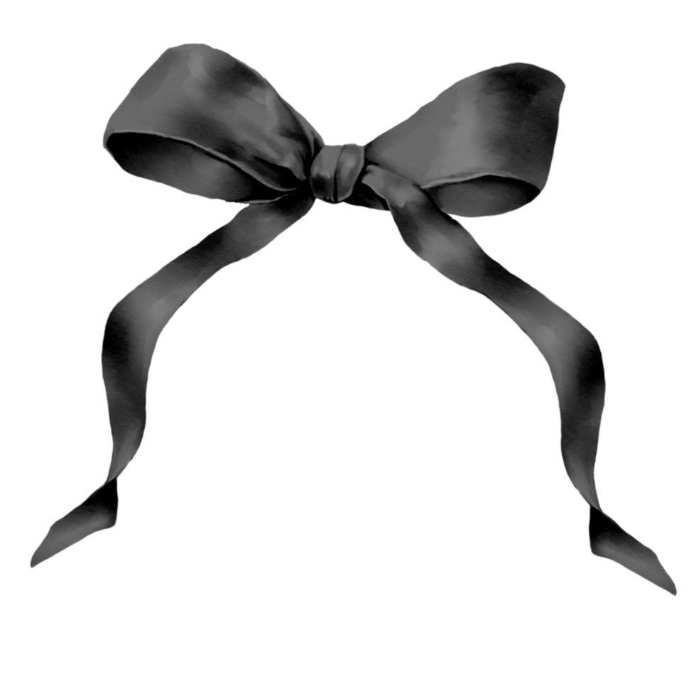 ribbon bow black png