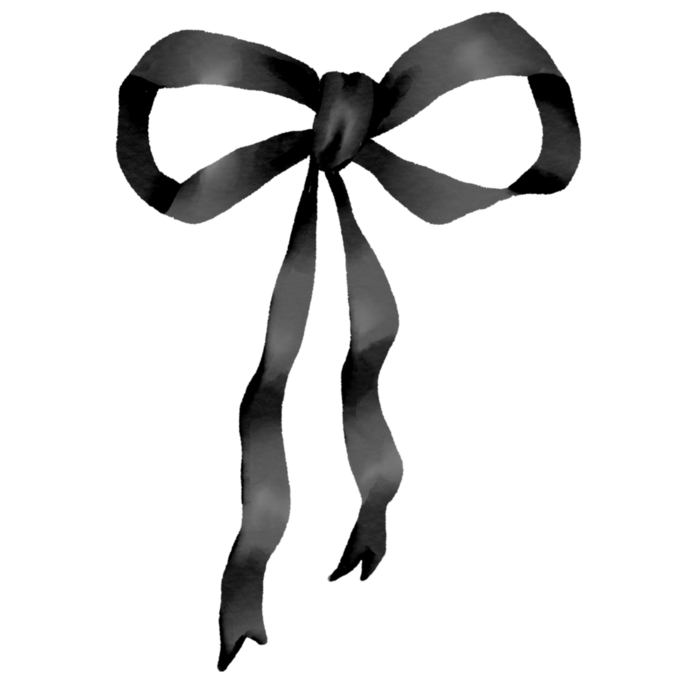 ribbon bow black png