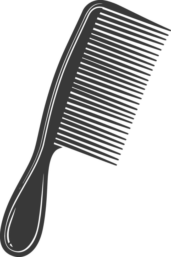 Silhouette comb black color only vector
