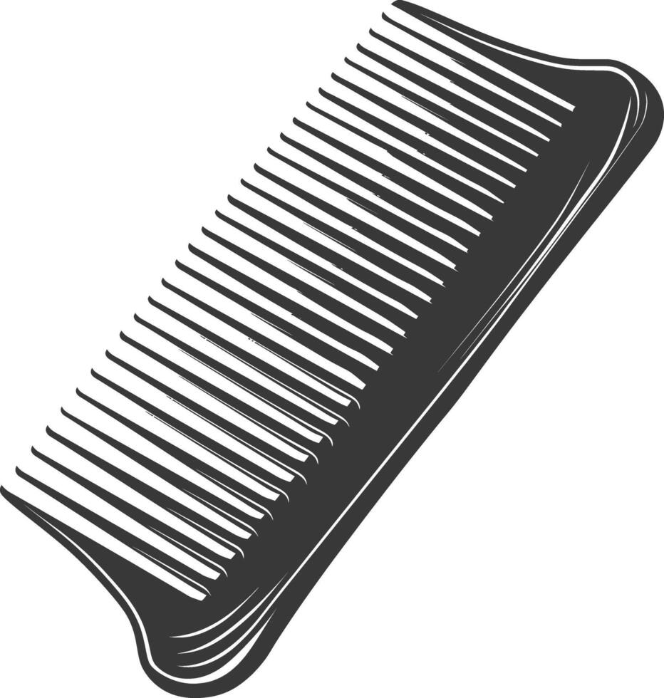 Silhouette comb black color only vector