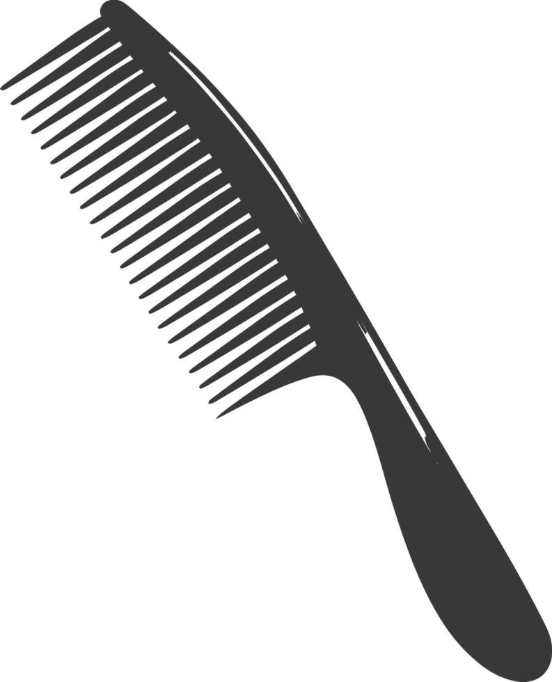 Silhouette comb black color only vector