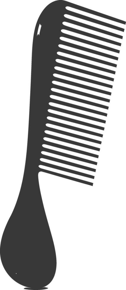 Silhouette comb black color only vector