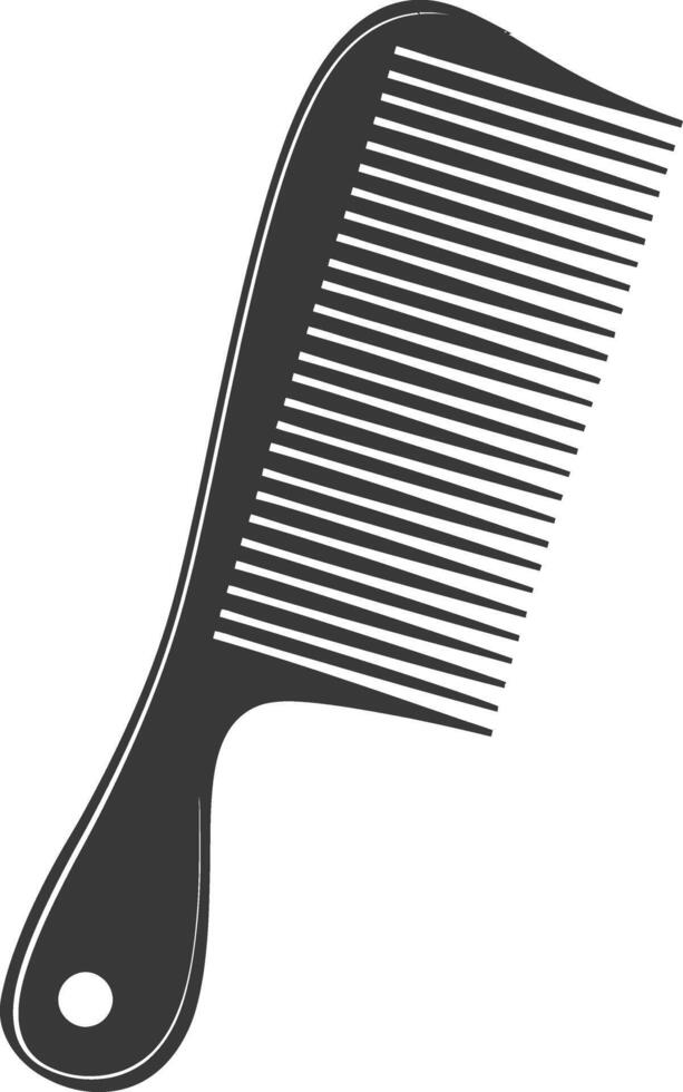 Silhouette comb black color only vector