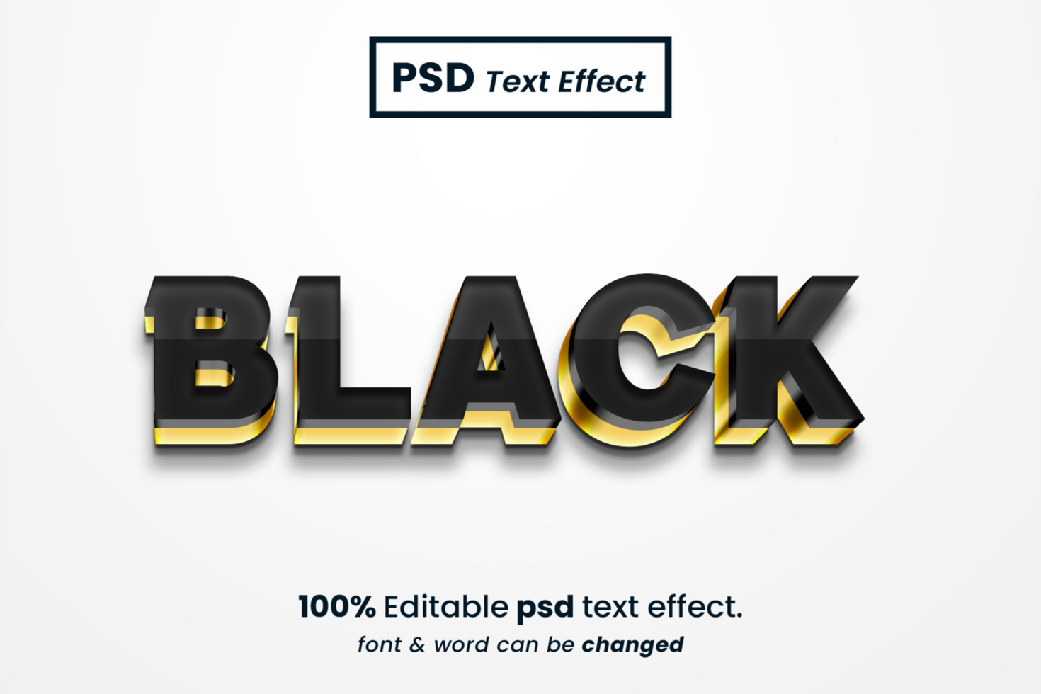 3D Editable Text Effect psd