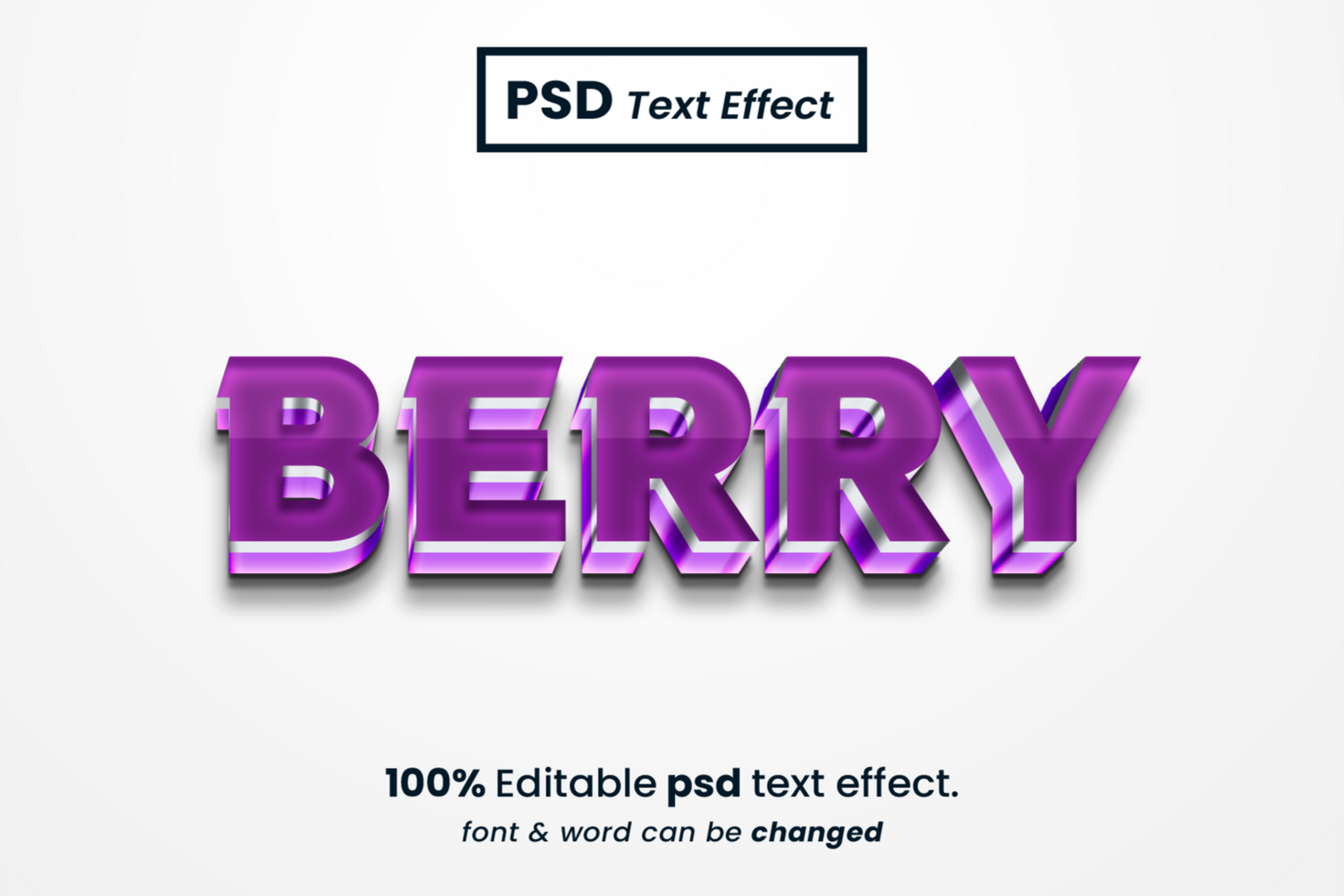 3D Editable Text Effect psd