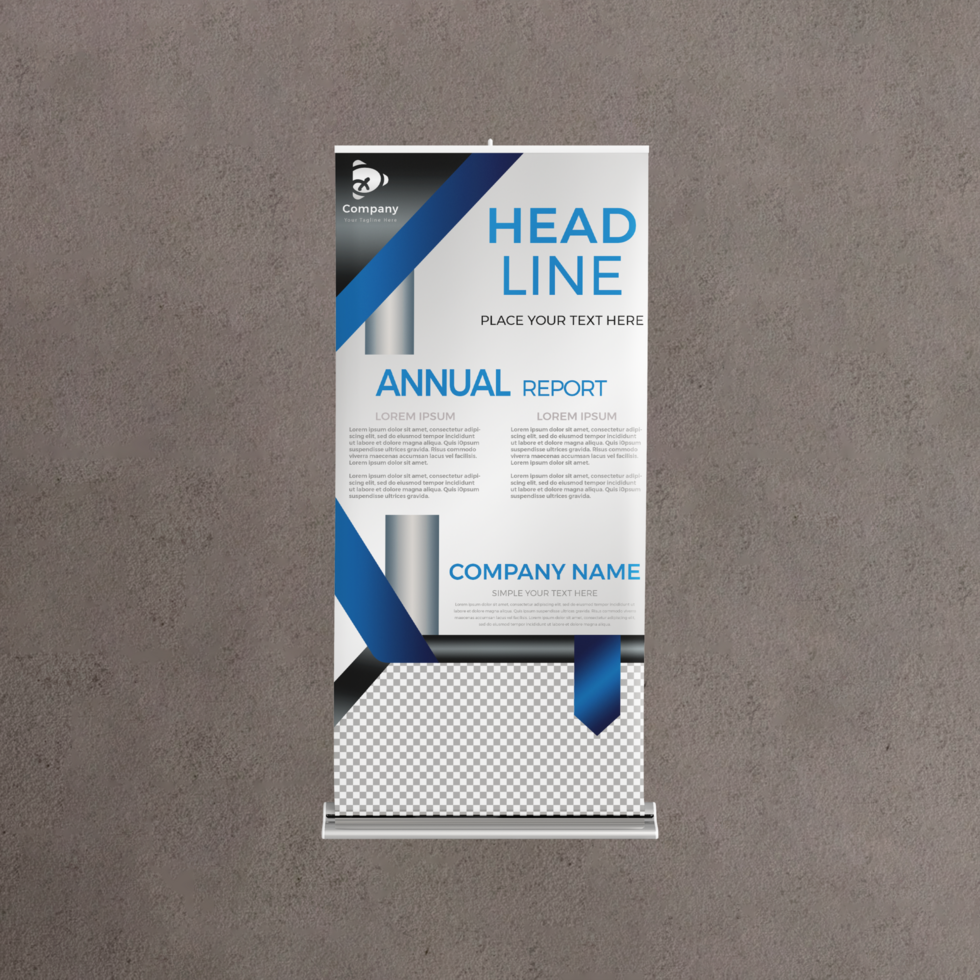 Business Roll up banner vertical template design for brochure business flyer. psd