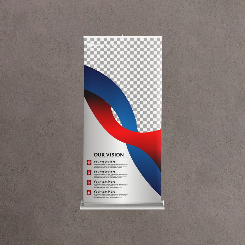 Business Roll up banner vertical template design for brochure business flyer. psd