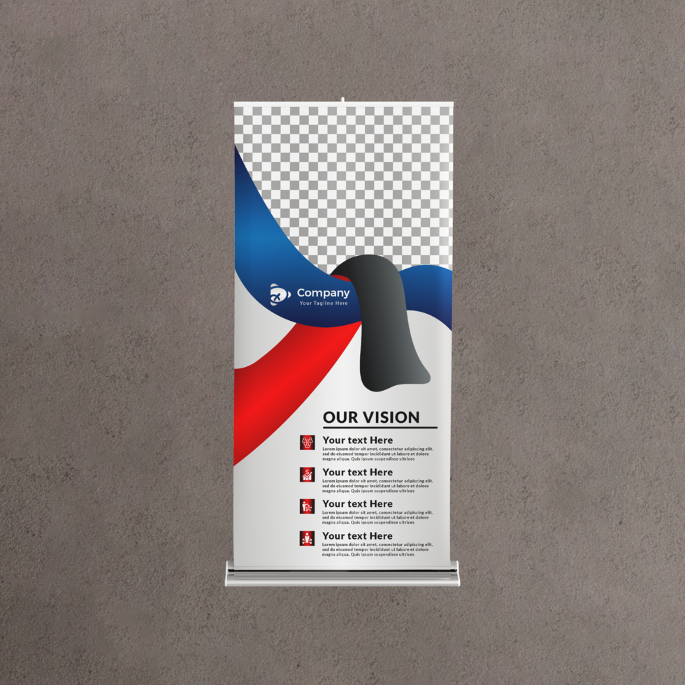 Business Roll up banner vertical template design for brochure business flyer. psd