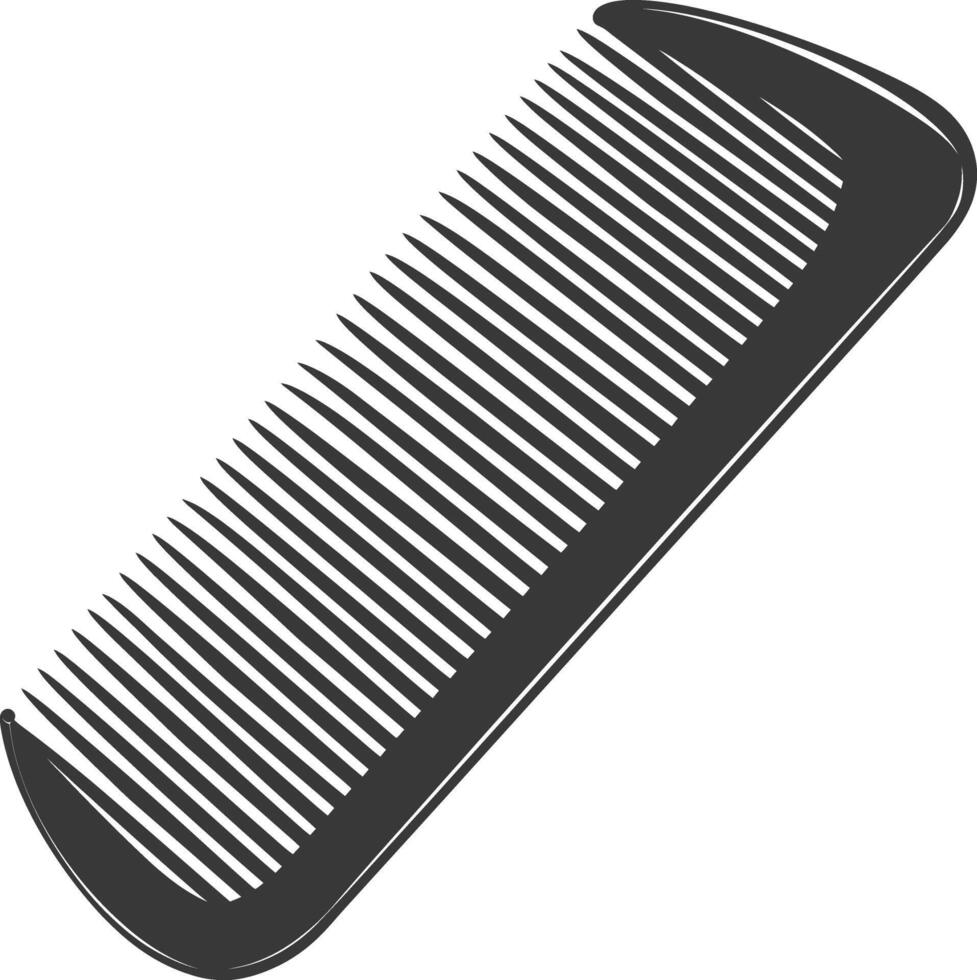 Silhouette comb black color only vector
