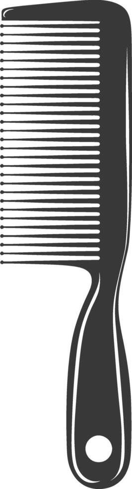Silhouette comb black color only vector