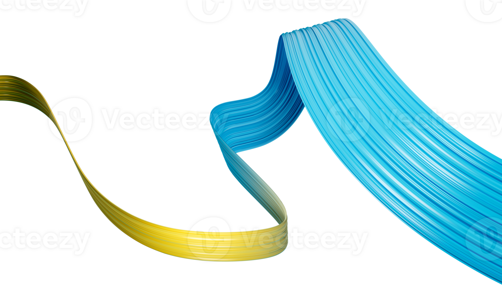 Ribbon color flag of Kazakhstan 3d illustration png