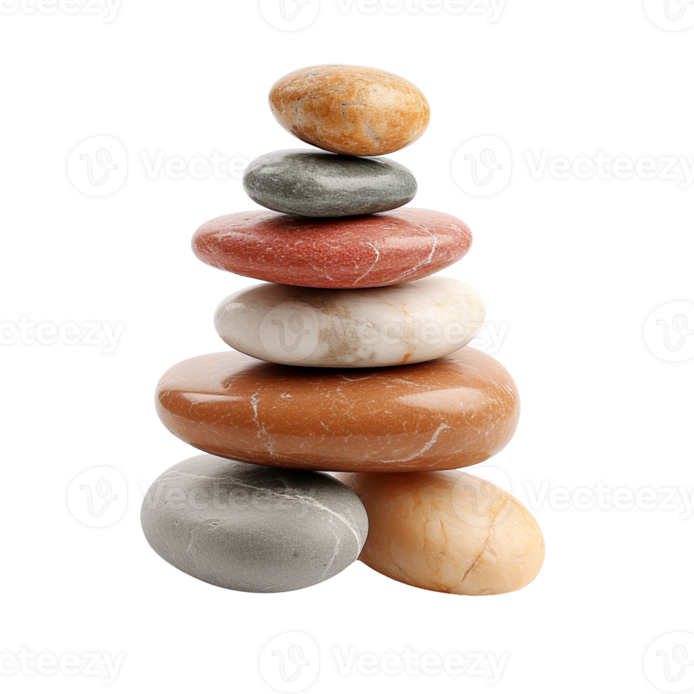 stack of rocks isolated on transparent background png