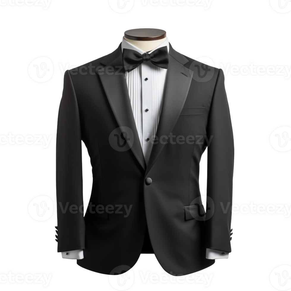 Tuxedo suit mockup isolated on transparent background png