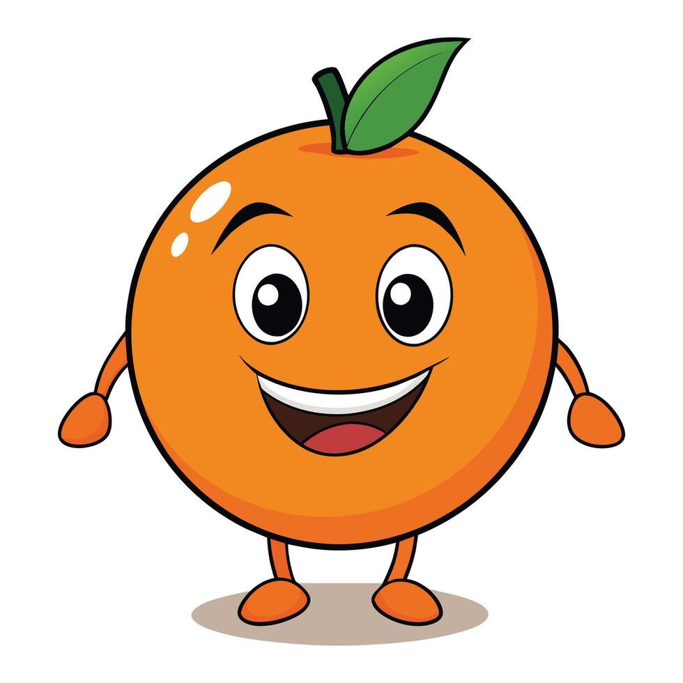 Cartoon Orange Character Art vector